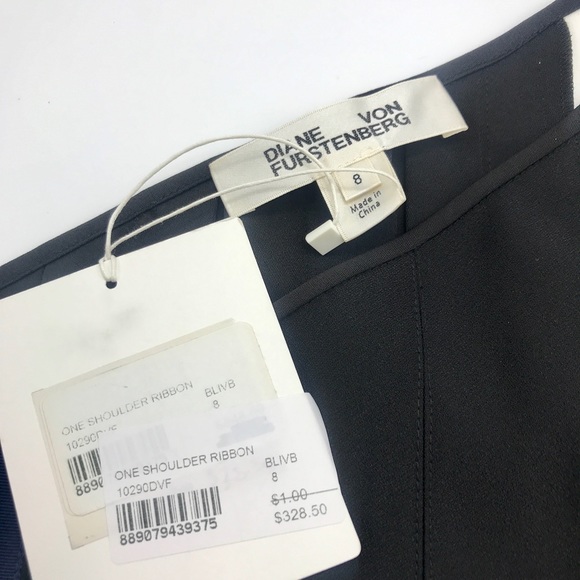 NWT Diane Von Furstenberg One Shoulder Short Dress - Picture 11 of 11